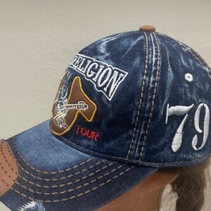 TRUE RELIGION 79 WORLD TOUR Distressed Hat